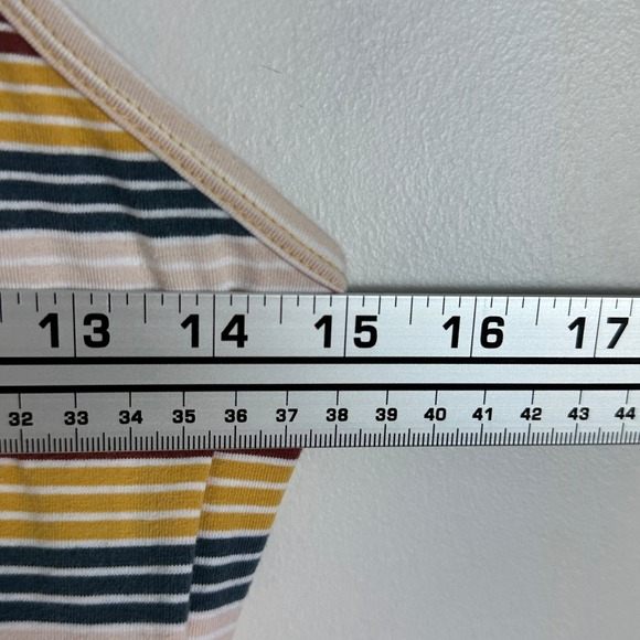 Pact Organic‎ Striped Dress Built In Bra Womens Size Large Orange Pockets Summer - Picture 12 of 16